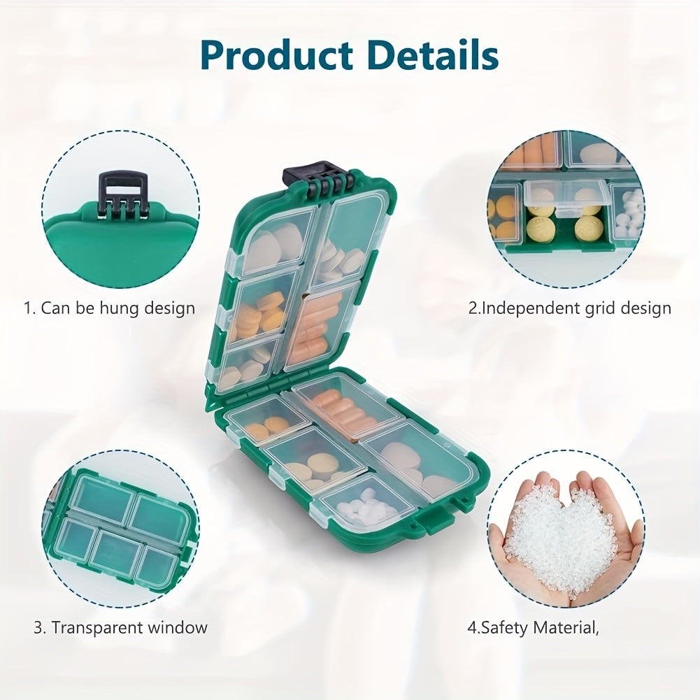 Travel Waterproof 7-Day Pill Organizer Plastic Capsule Case Daily Medication