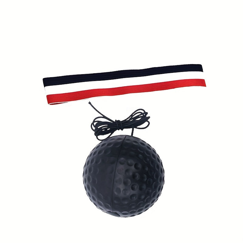 Head-Mounted Boxing Reaction Ball for Speed and Agility Training Red Black