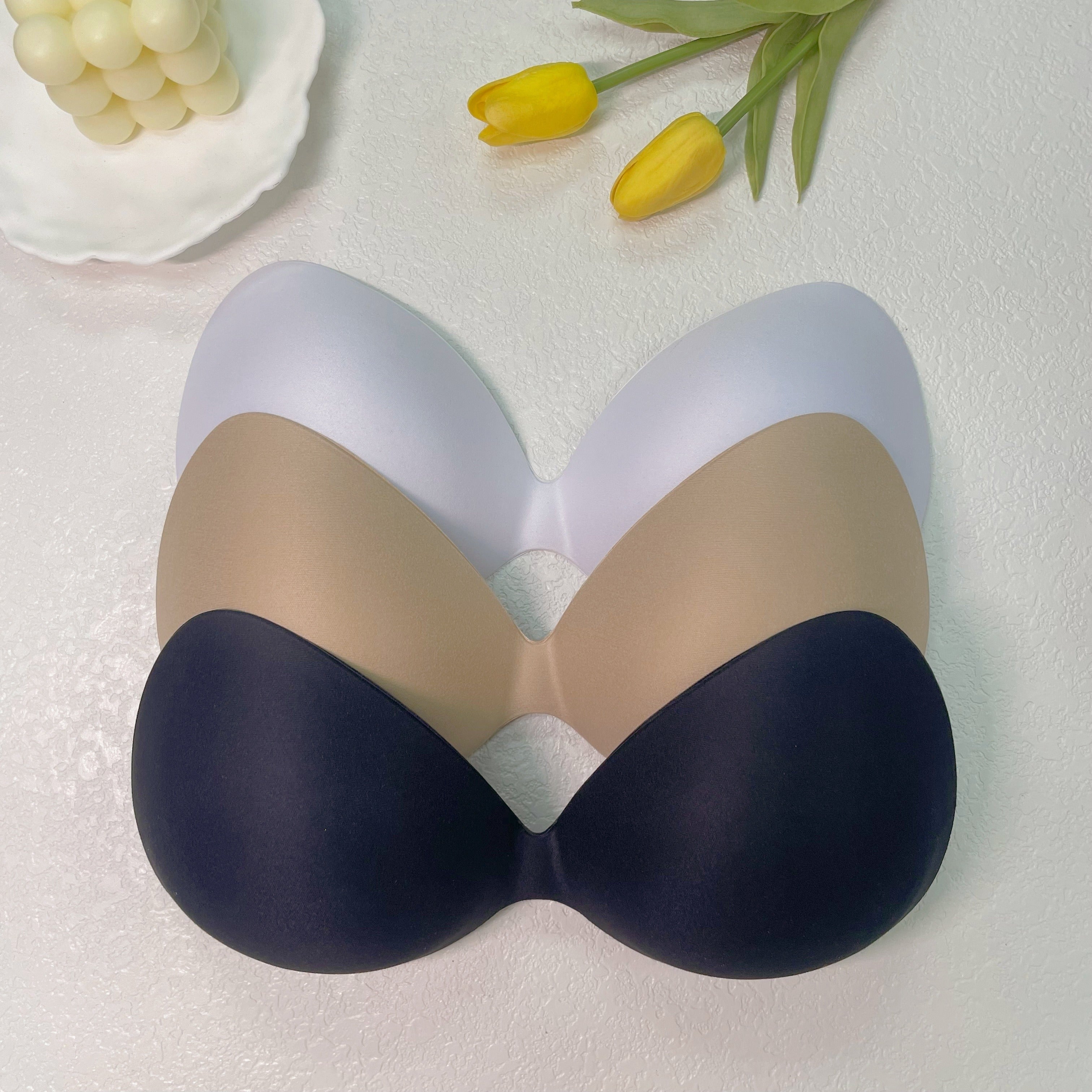 Reusable Solid Bra Insert Pads for Women Seamless Chest Enhancer Underwear Accessories