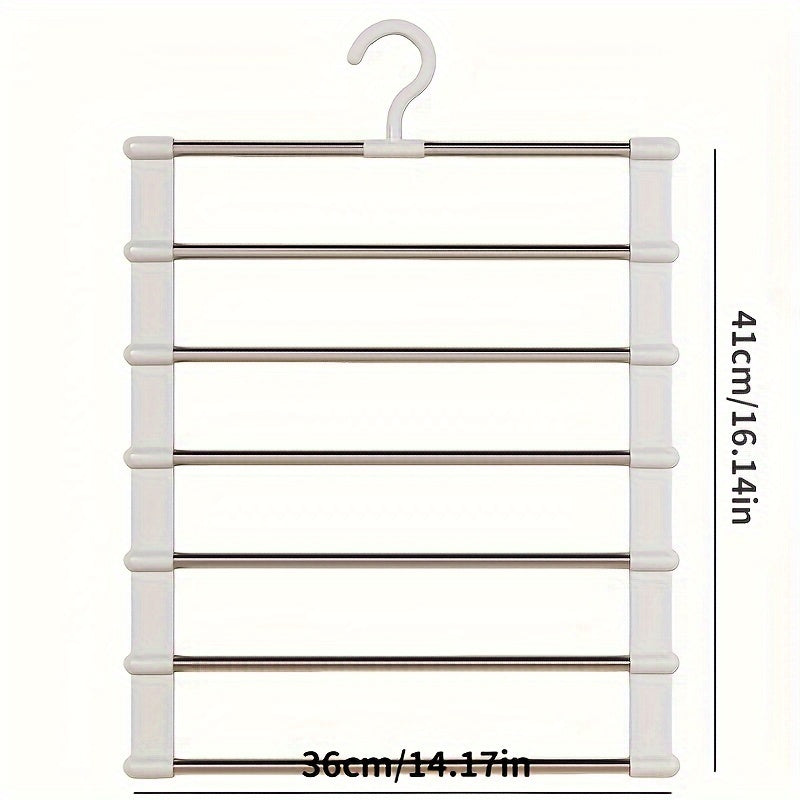 Multi-Tier Aluminum Pants Hangers Space-Saving Closet Organizer