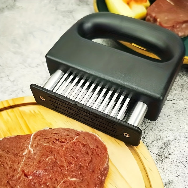 Stainless Steel Meat Tenderizer 48-Needle Kitchen Gadget for Tender Meats