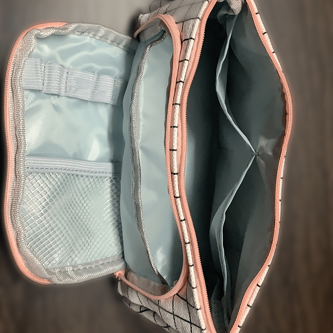 Canvas Triangle Pen Bag with Large Capacity Portable Office Stationery Storage Pencil Case