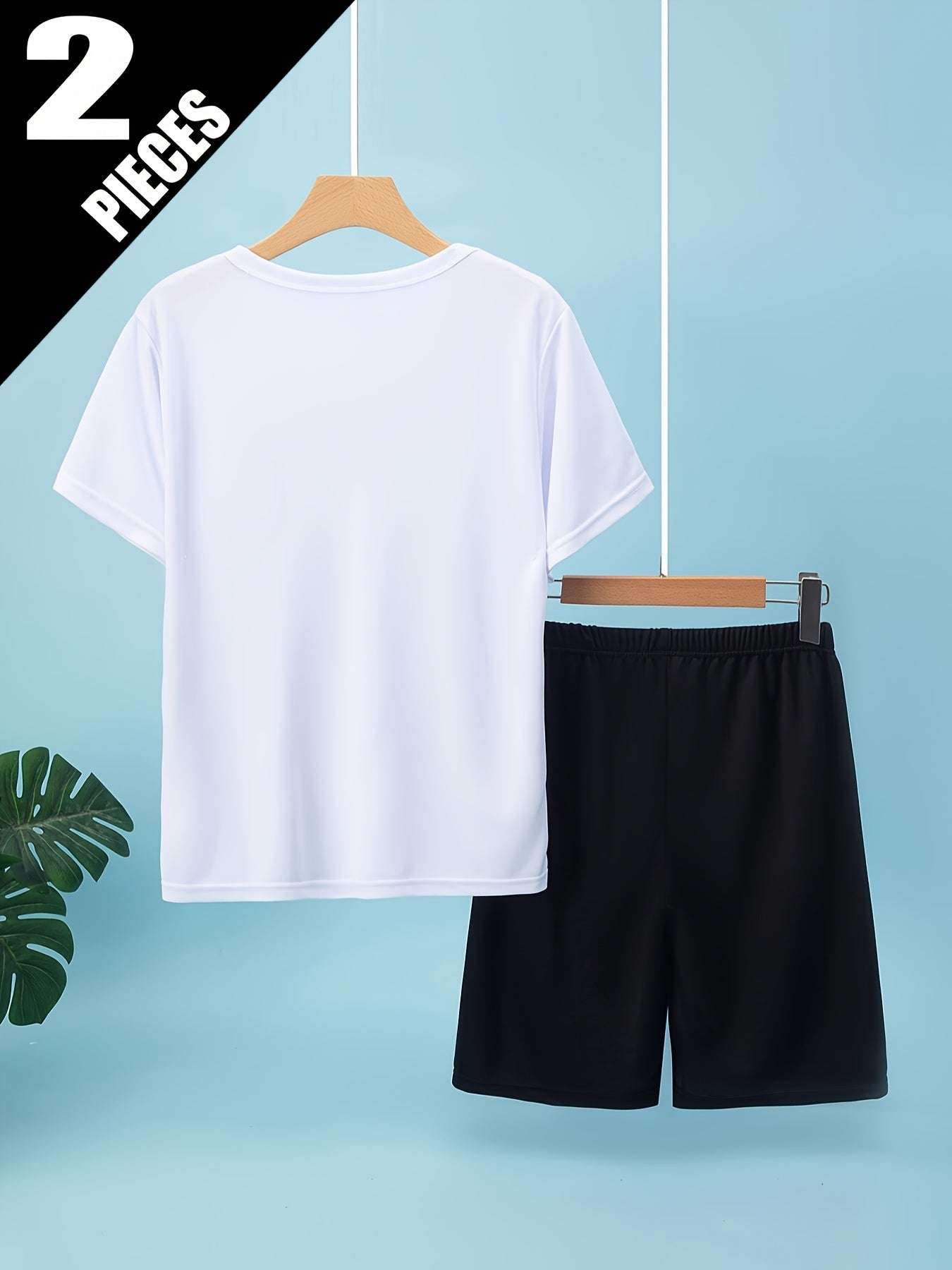 Youth Sports Outfit for Teens Short Sleeve Mesh Top and Camo Shorts for Running and Soccer