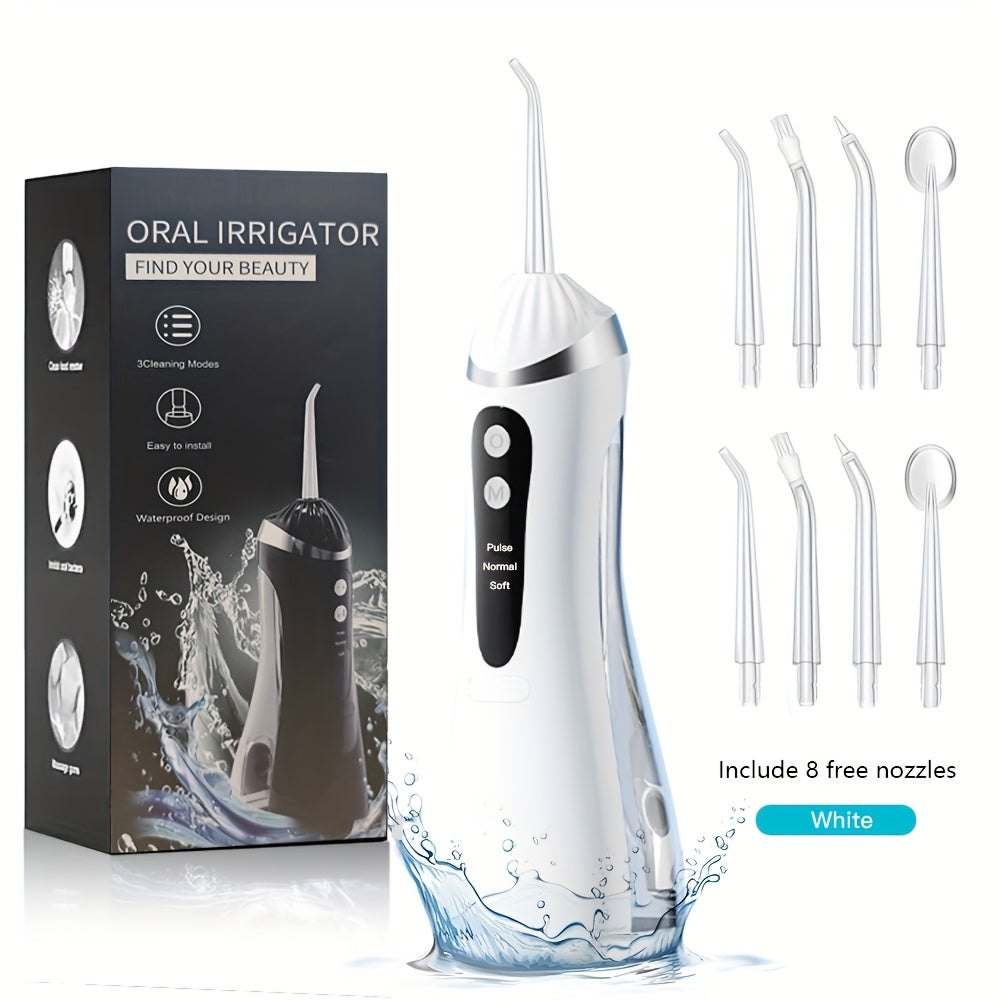 Unisex Cordless Water Flosser Portable Oral Irrigator 200ML, 3 Modes