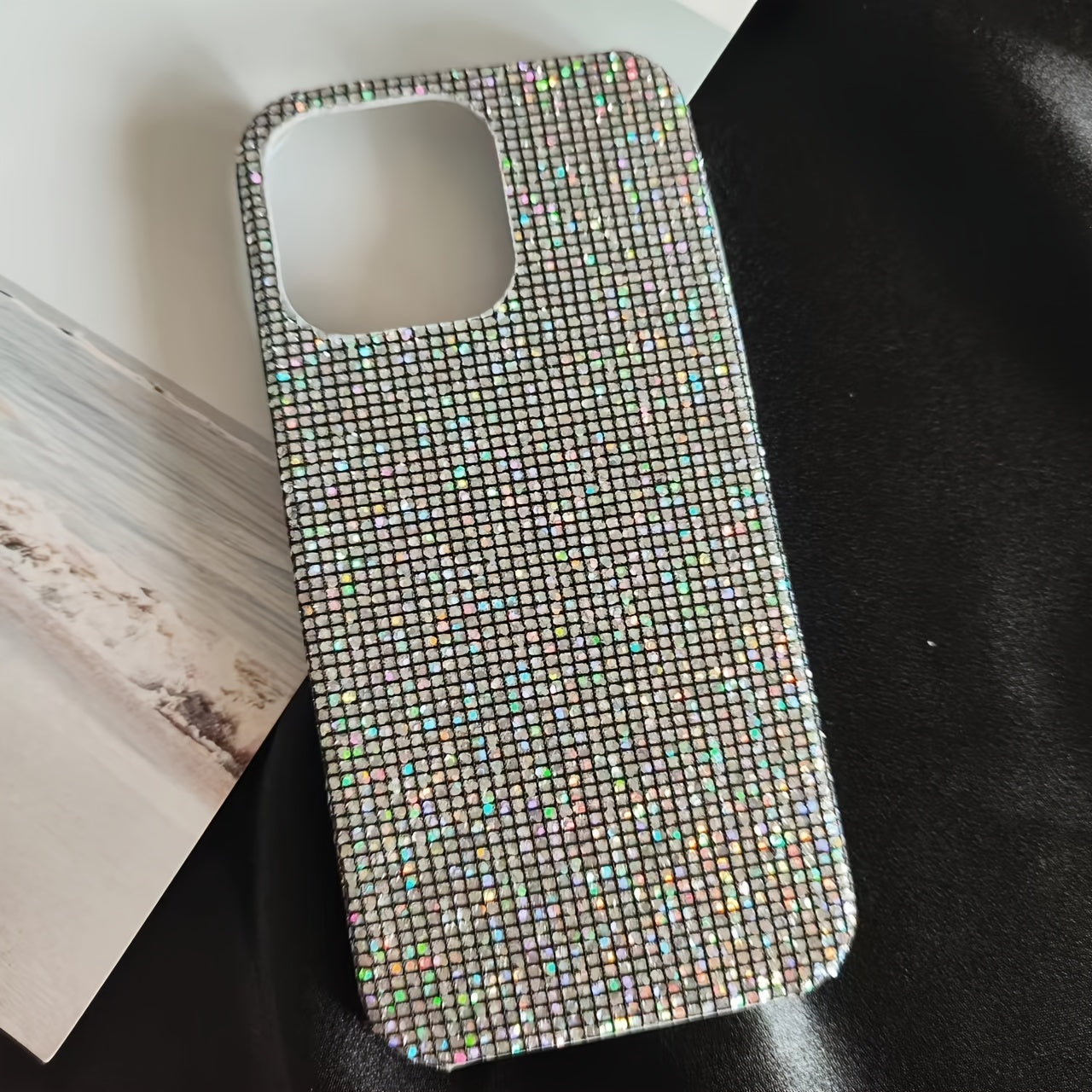 Black Glitter Anti-Drop Phone Case for iPhone Models 7-15