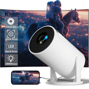Mini Projector HD 1080p with Adjustable Projection and Smartphone Connectivity