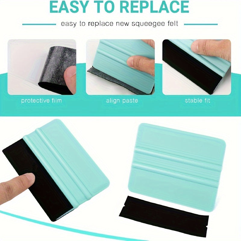 Vinyl Car Wrap Application Tools Kit Squeegee with Soft Felt Edge