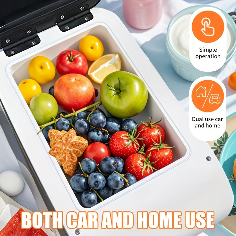Mini transport sovutgichi 7.5L Portativ Kompakt Oq Kulrang Sayohat Kamping Muzlatgich