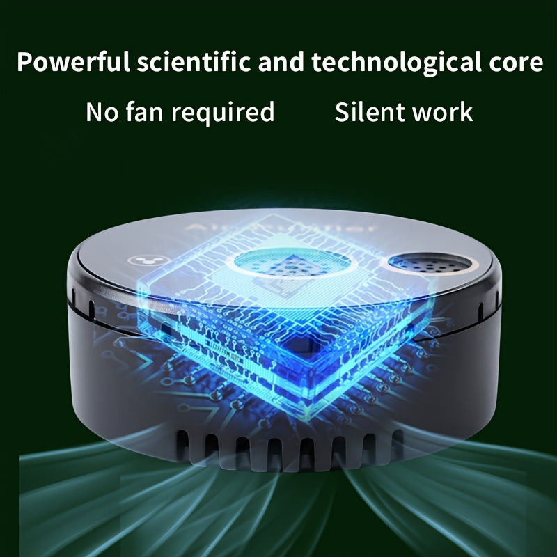 Compact Dual Core USB Air Purifier For Bedroom Car Odor Dust Removal