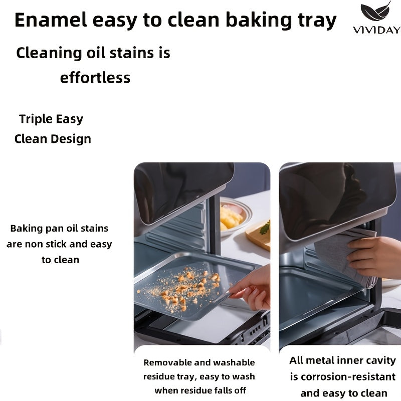 10-Layer Touchscreen Air Fryer Oven with Visible Window Multifunctional Oil-Free Low-Fat Electric European Standard Plug