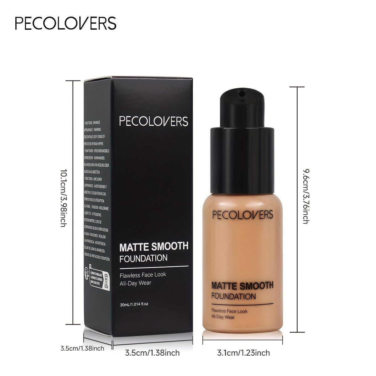 Flawless Liquid Foundation Full Coverage Waterproof Long-Lasting Concealer