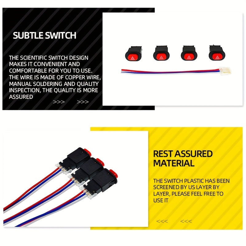 Universal motosikl yoqilg'ich signal chirog'i 12V 24V signal chirog'i tugmasi