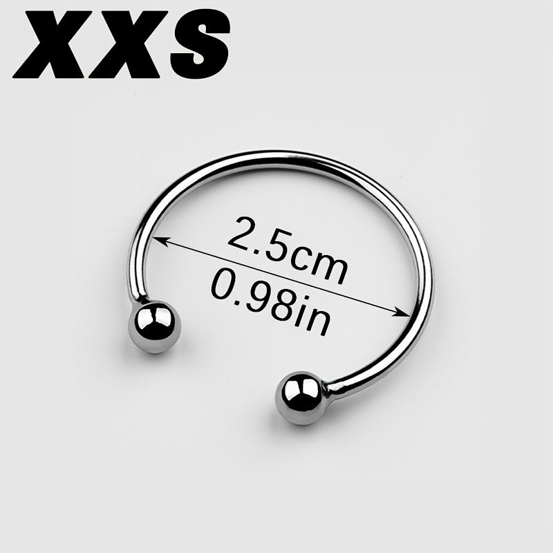 Men Stainless Steel Cock Ring Solid Color Hand Washable Durable Metal Penis Toy