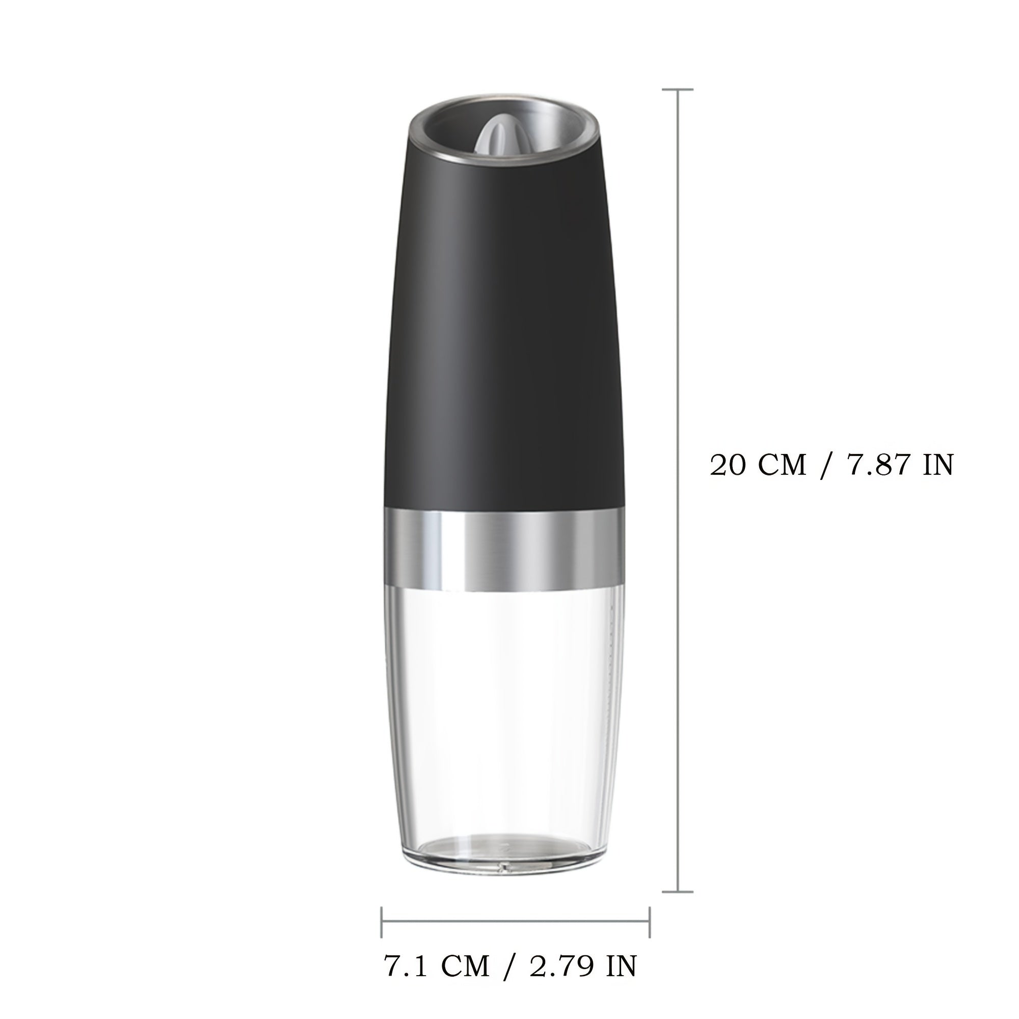 2-to'plamli qayta tiklanadigan elektr qalampir va tuz maydalagich to'plami, tortishish bilan sezgir LED chiroq, USB zaryadlash, 5000 RPM