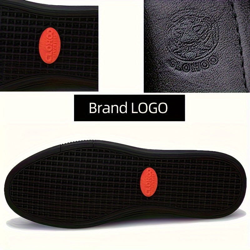 Men's Slip-On Loafer College Style PU Leather Rubber Sole Casual Low Top