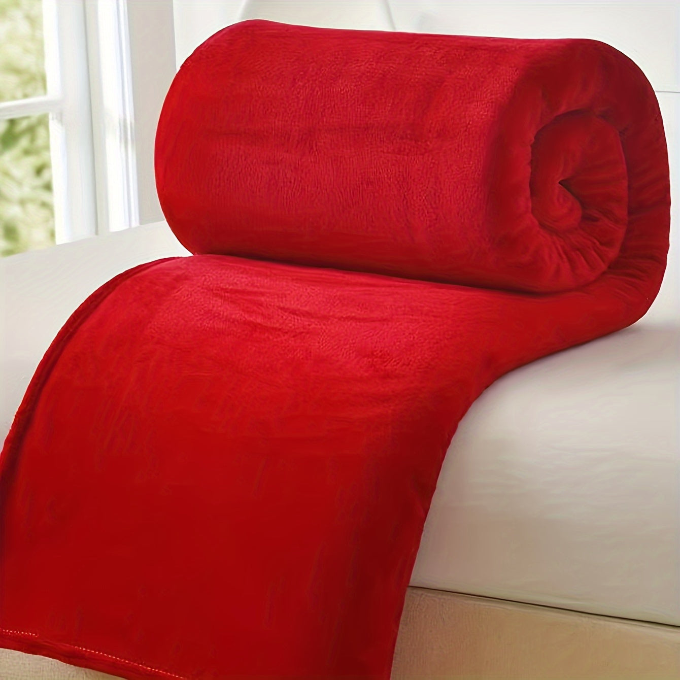 Reversible Flannel Fleece Blanket Soft Warm All-Season Bed Sofa Throw Printed Polyester