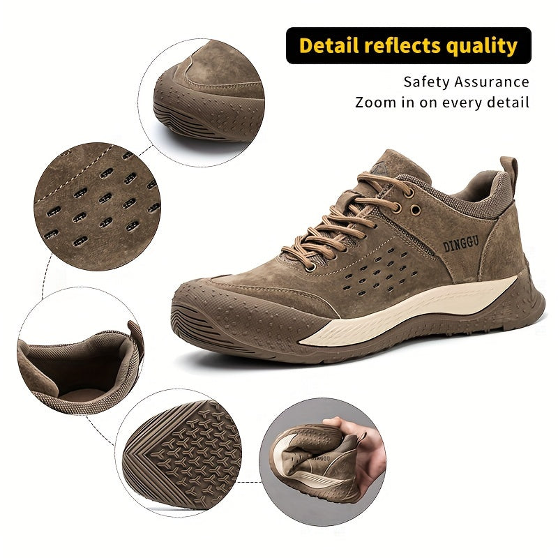 Sanoat xavfsizligi uchun teshilmas tagliklar, sirpanmas, bosilmas va teshilmas xususiyatlarga ega po'lat barmoqli ish botinkalari.