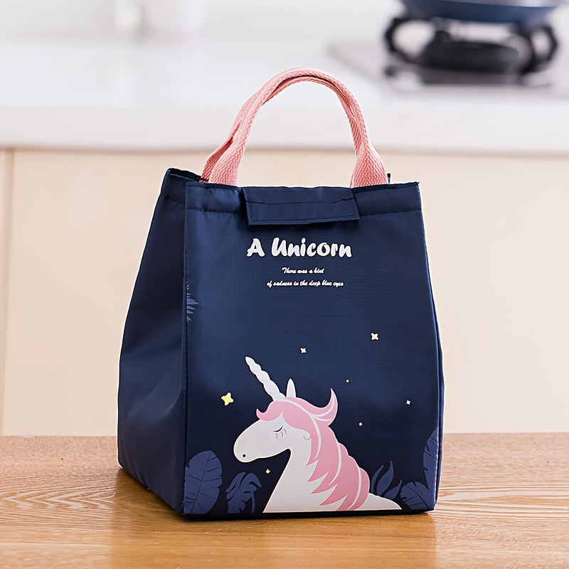 Animal Themed Insulated Lunch Bag with Foil Lining and Large Capacity