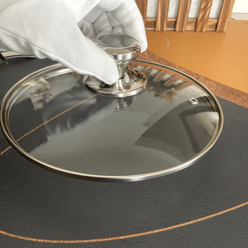 Круглая универсальная крышка из закаленного стекла - идеально подходит для воков, пароварок и суповых кастрюль. Легко чистится и толстая для многоцелевого использования - необходимый аксессуар для кухонной посуды.