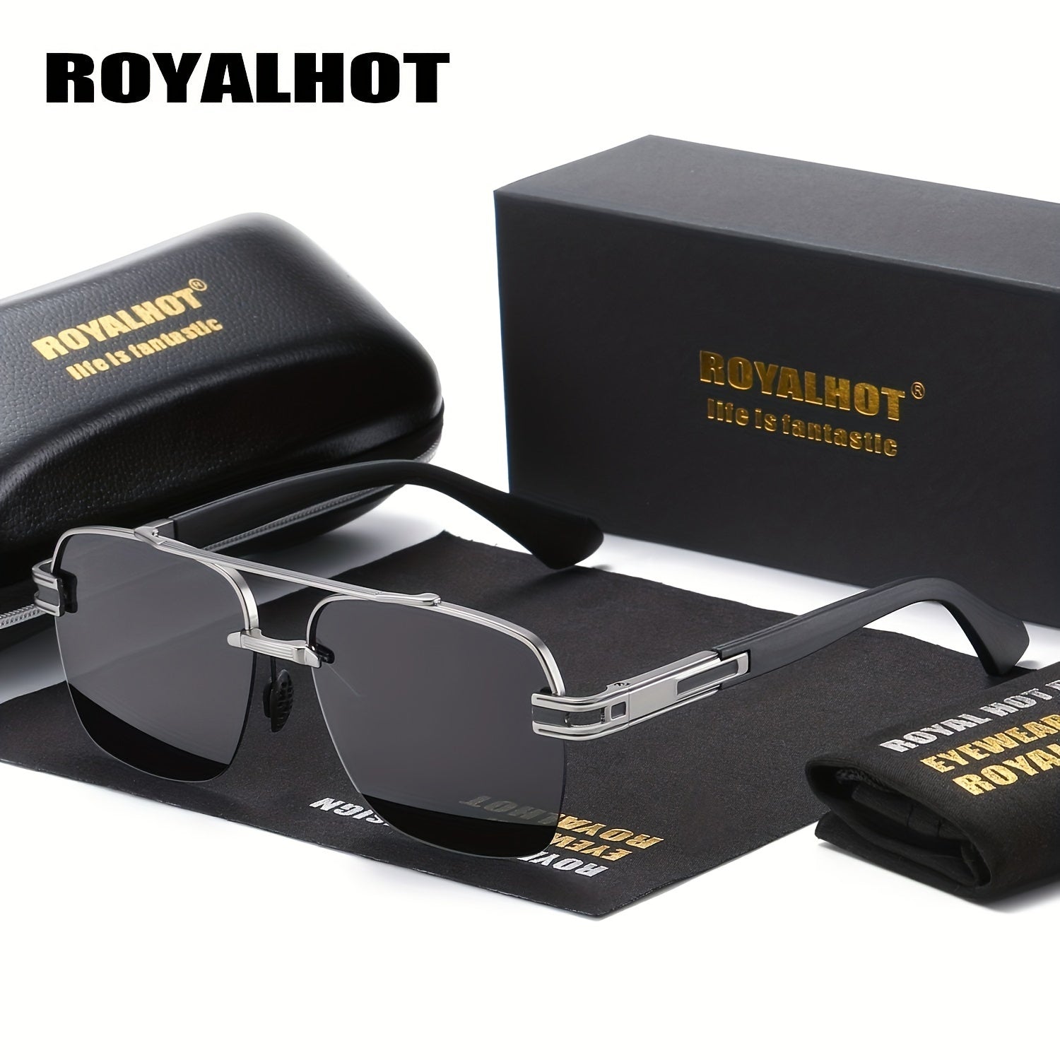 Retro Men's Polarized Metal Driving Sunglasses Unisex Gift Accessory