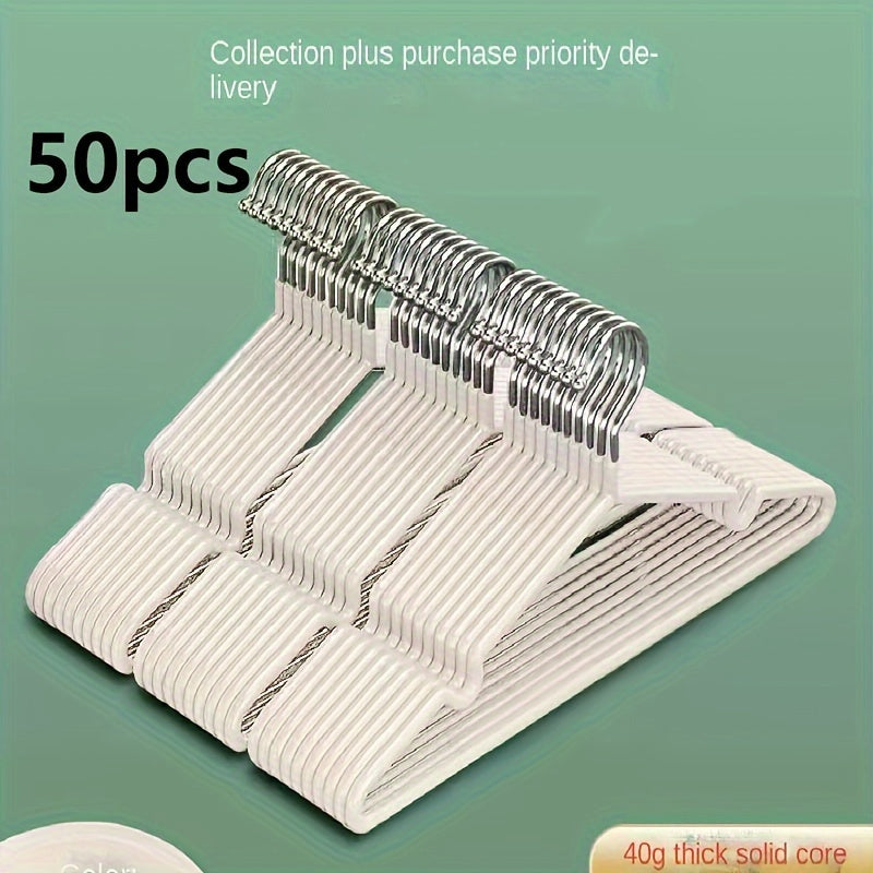 Juego de 50 perchas de metal rosa con diseño de flor de cerezo antideslizantes y duraderas para organización de armario