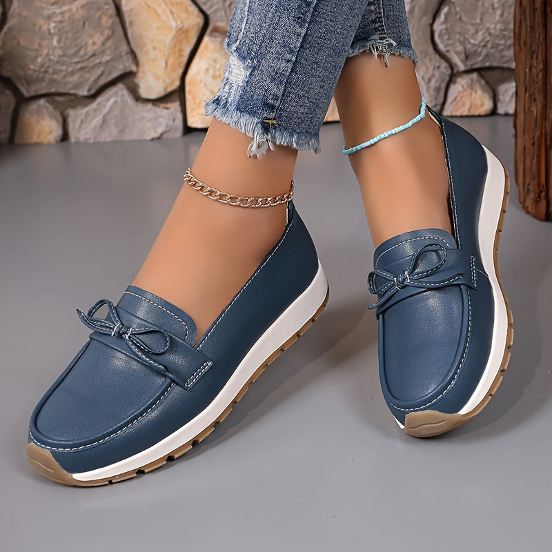 Women's Butterfly Bow Loafers Flat Shoes Comfortable Casual Footwear