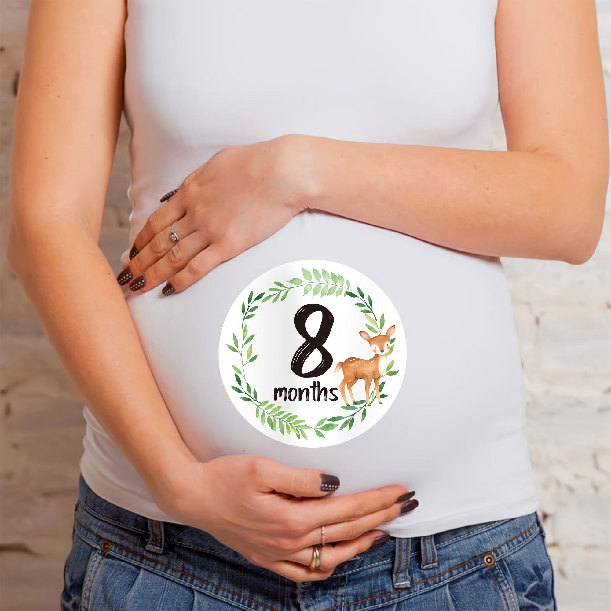 Set of 12 Milestone Stickers for Growth Photos Pregnancy Pregnancy Milestone Props