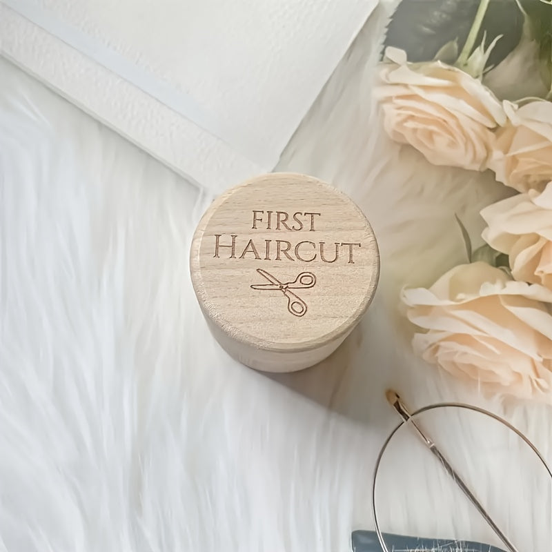 Engraved Wooden First Haircut Keepsake Box for Baby Boys and Girls Gift for Birthdays Christmas Easter Baptism