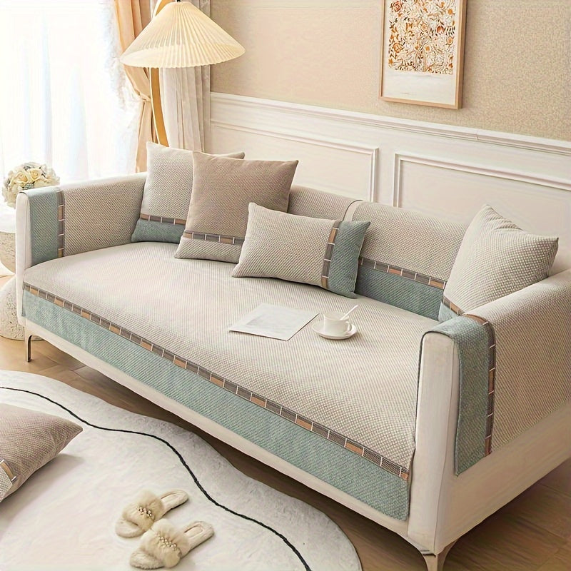 Bohemian Diamond Chenille Sofa Cover Pet-Friendly Non-Slip Protector for Home Decor
