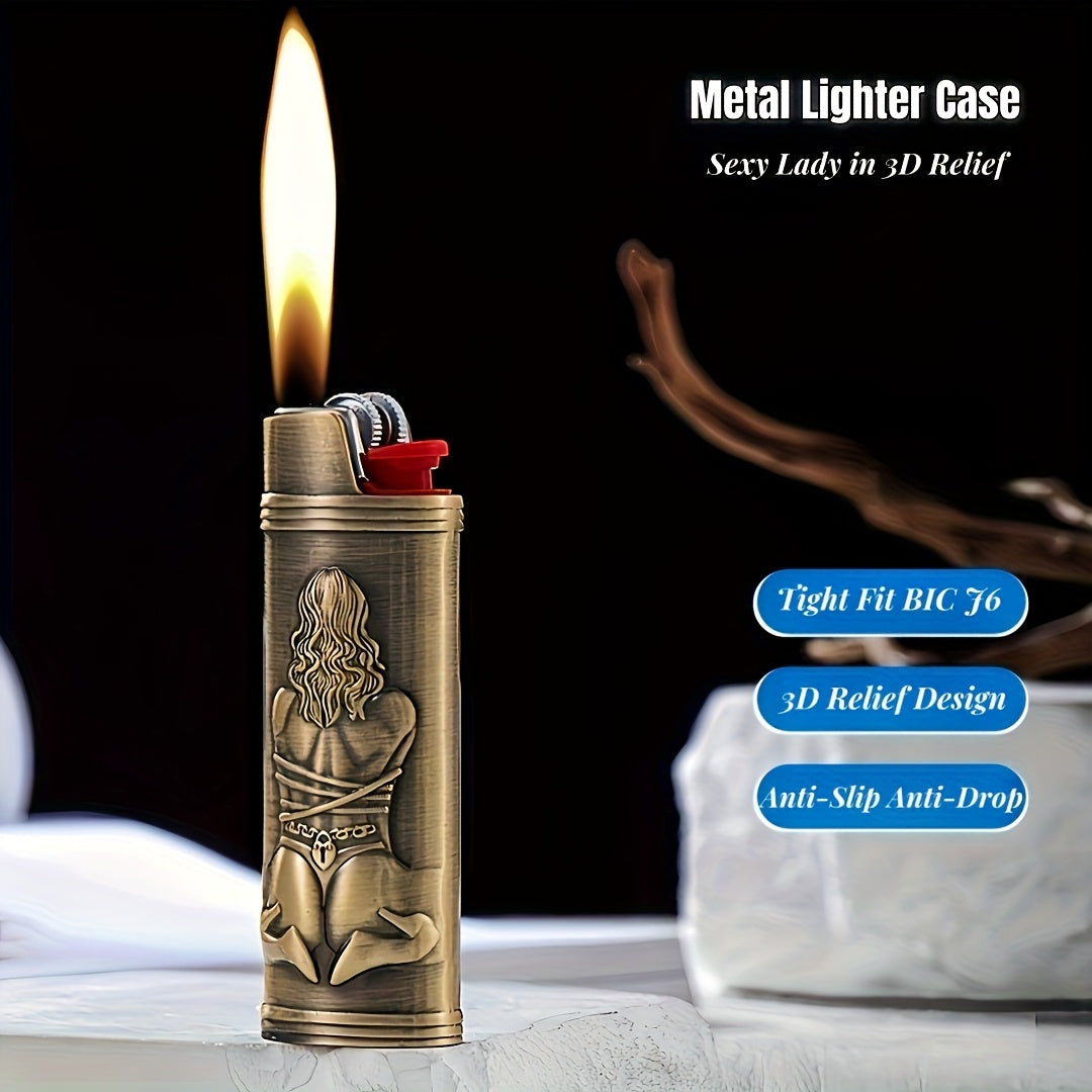 Ayollar uchun metall olovchi qutisi 3D bosilgan himoya qopqog'i BIC J6 uchun