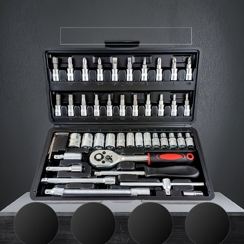 Automotive Repair Tools Set With Ratchet and Screwdrivers for Cars and Motorcycles