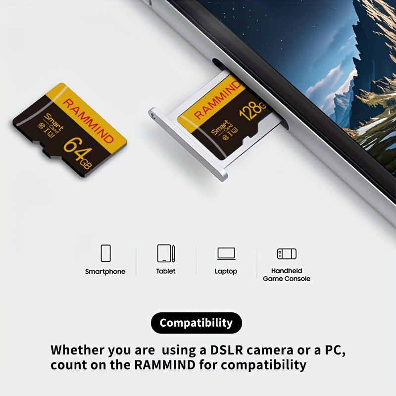 High-Speed U3 Class 10 Memory Card 8GB to 128GB with Adapter for Secure Storage