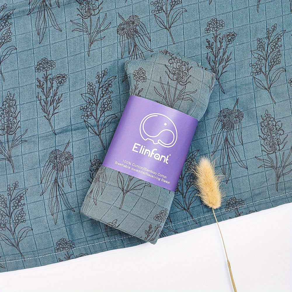 Muslin Swaddle Blanket for Newborns Soft Digital Print 109x120cm