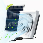 Quyosh energiyali chiqarish ventilyatori to'plami, louverli dizayni bilan, issiqxonalar, shiftdan, parranda uyalaridan, garajlardan, bog'lardan, attiklardan, fermalardan, podvallardan va RVlar uchun mos. Batareya yo'q