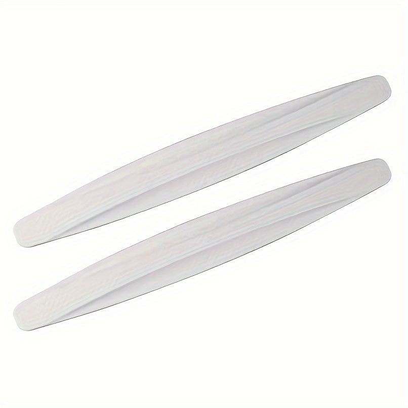 2pcs Carbon Fiber Style Rubber Door Edge Guards Bumper Lip Protector Stickers