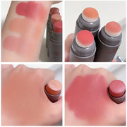 Women/Double-Ended Cream Blush Stick Natural Long-Lasting Matte Makeup