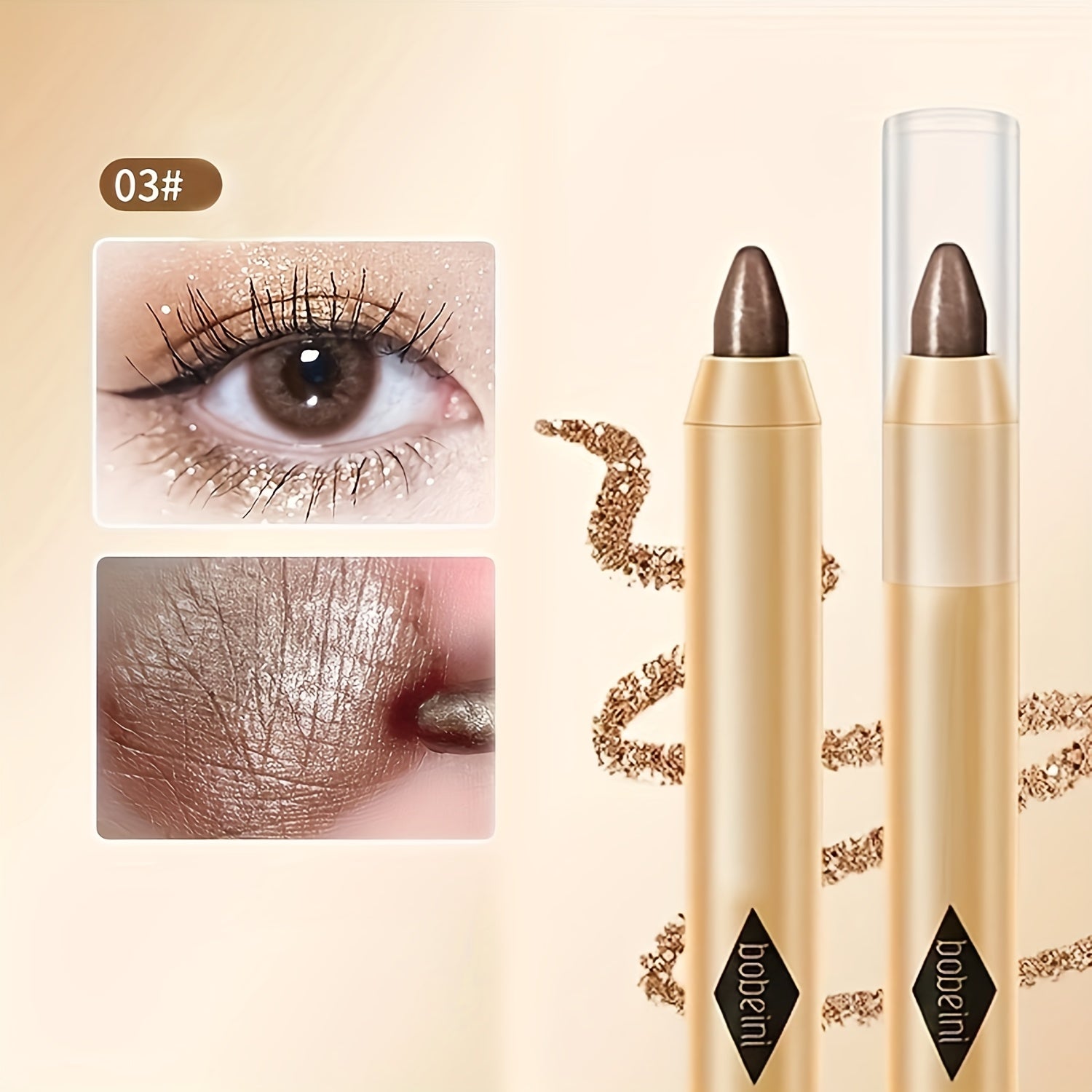 Женский глиттерный карандаш для теней для век с двойной стороной для контурирования и осветления макияжа