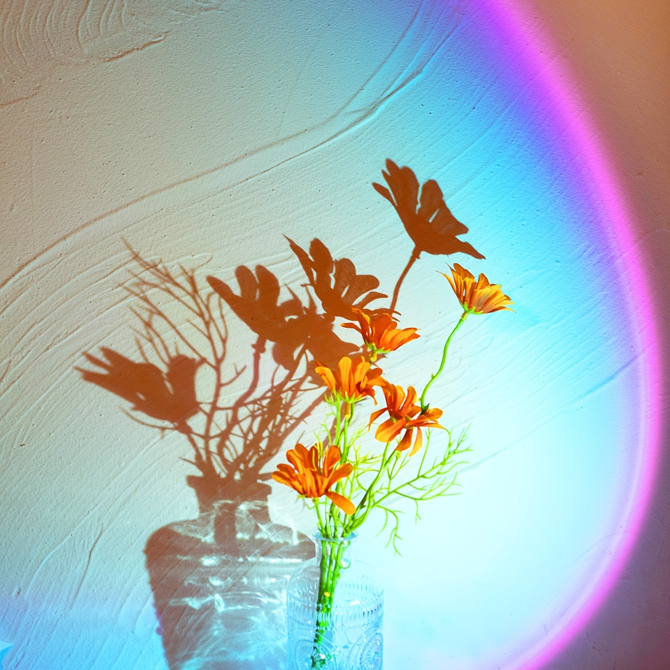 LED Sunset Lamp Projector for Bedroom Living Room Decor Warm Orange Light Energy-Efficient Tabletop