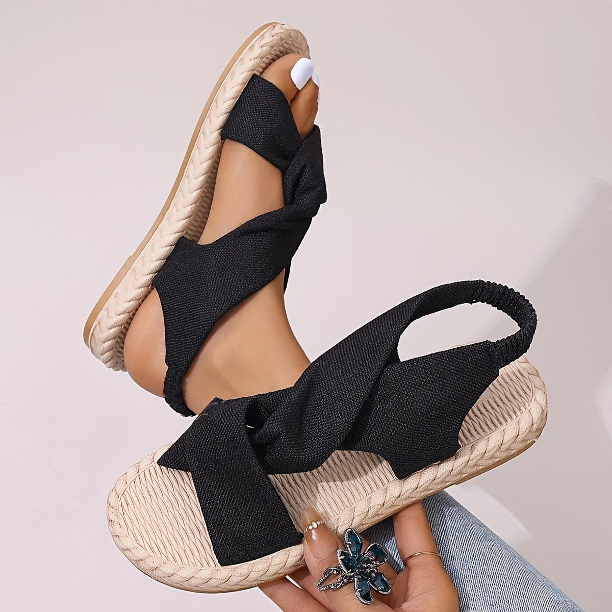 Women's Flat Sandals Lightweight Leather Slip-On All Seasons