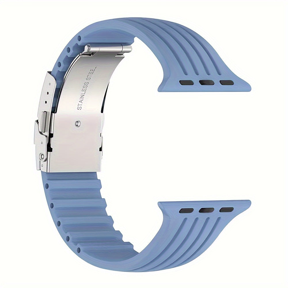 Elastic Silicone Watch Band Compatible with IWatch Series 1-9 SE Ultra 2 38mm 40mm 41mm 42mm 44mm 45mm 49mm for Men Women
