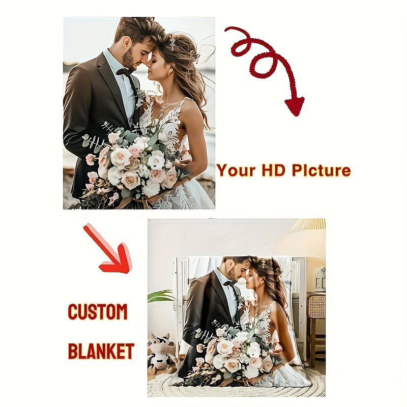Индивидуальное фотоплед из фланели, мягкий и уютный, для всех сезонов, персонализированный подарок