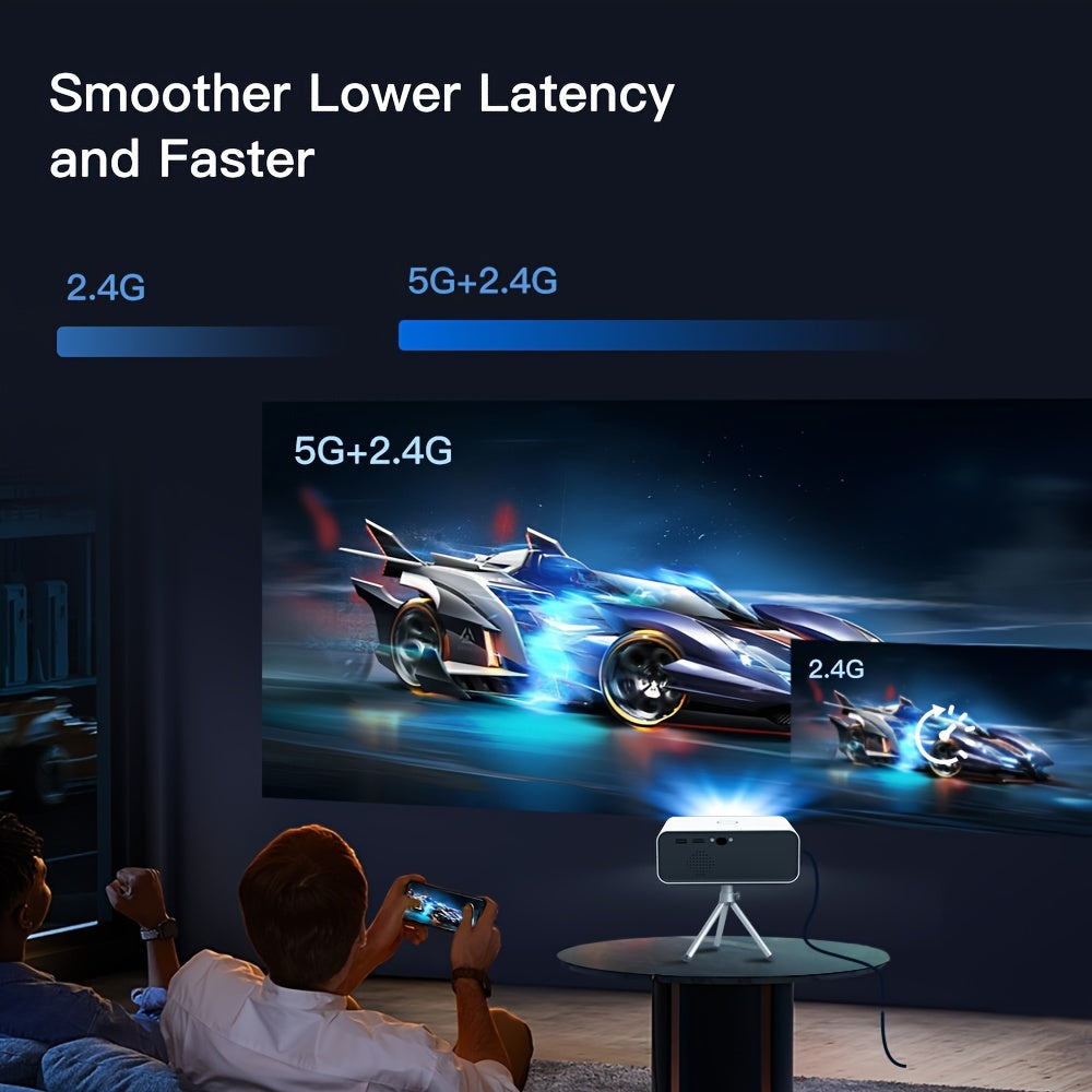 Proyector portátil para exteriores 4K WiFi6 con corrección automática de keystone para cine en casa