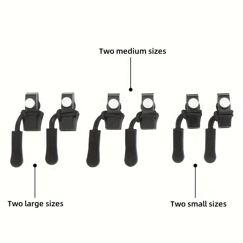 Универсальный набор для ремонта молний - 3/6 шт., Мгновенный ремонт молнии, Не требует шитья, Прочный заменяемый слайдер, Легкий инструмент для установки - Черный