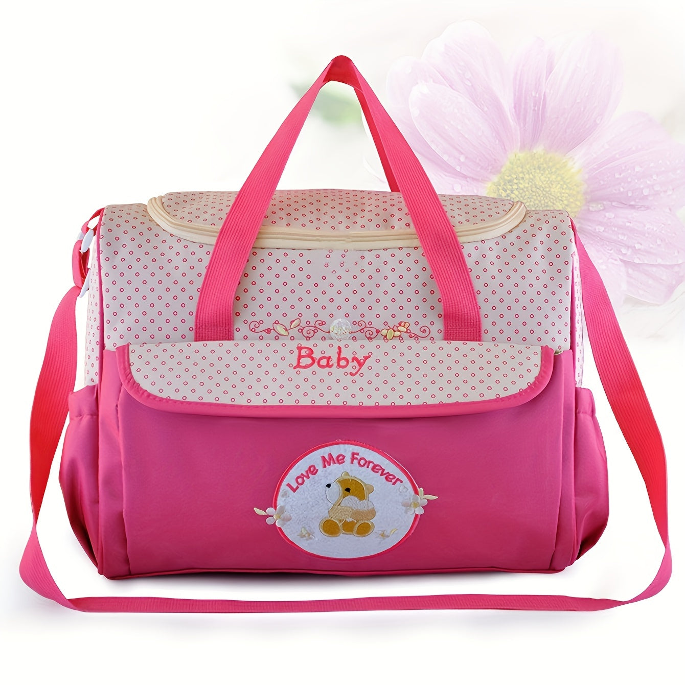 Mommy Bag Set 5-Piece Large Capacity Diaper Bag with Bottle Cover and Accessories