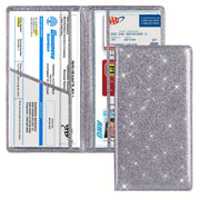 Avtomobil litsenziyasi va sug'urta kartasi tutqichli charmli transport hujjatlarini tashkil etuvchi