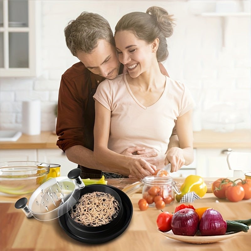 Durable Plastic Chicken Shredder with Transparent Cover and Anti-Slip Base