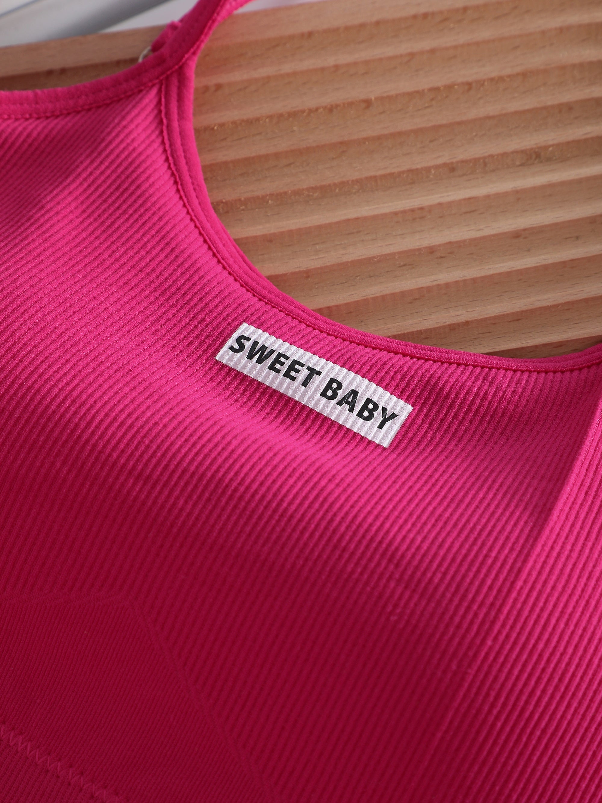 Women's Lingerie Set Wireless Bra and Ribbed Panties 4 Piece