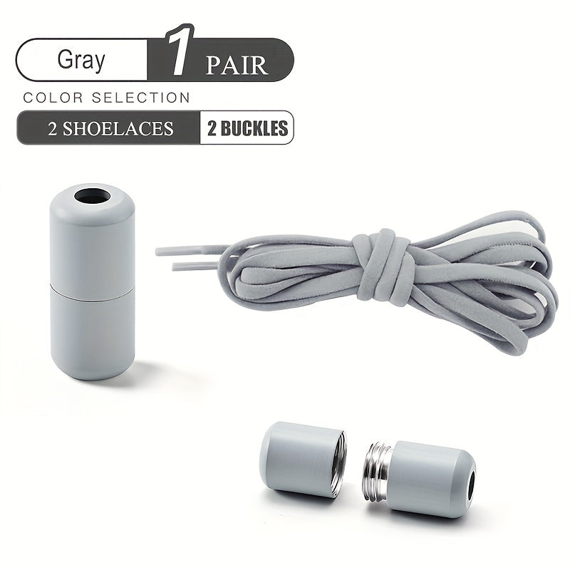 Unisex Elastic Shoe Laces With Capsule Buckle For Sneakers and Sports Shoes
