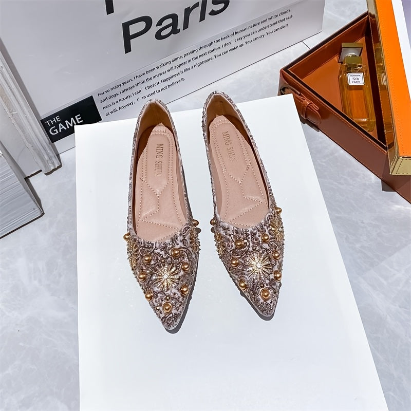 Ayollar uchun charmli burunli baland oyoqli qulay kiyinadigan poyabzal