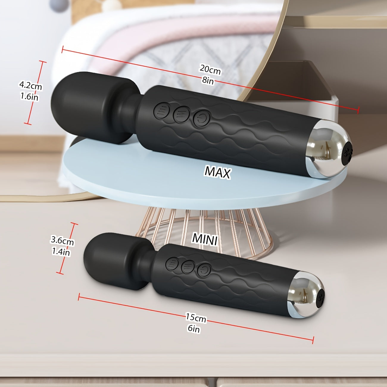 Women's Silicone Clitoral and Anal Vibrator Wand Sex Toy